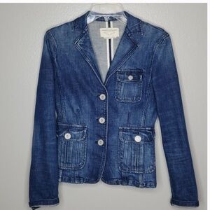 BCBG MaxAzira Fitted Denim Jacket